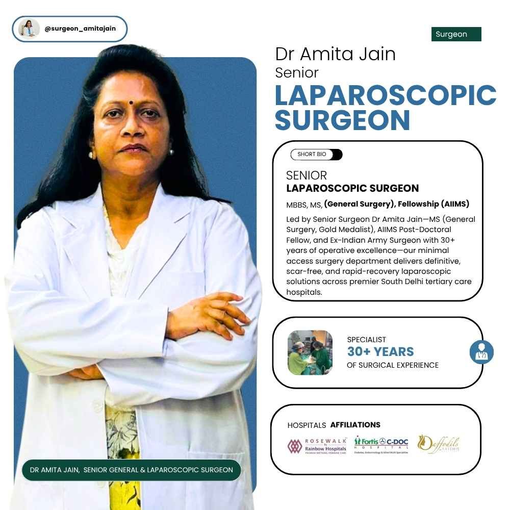 Experienced Laparoscopy Surgeon in Delhi Dr Amita Jain
